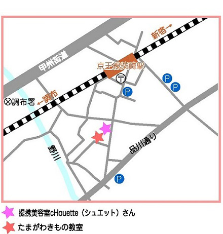 たまがわきもの教室詳細地図